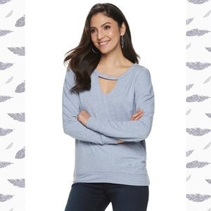 Juicy Couture Lightweight Raglan Cutout Sweatshirt